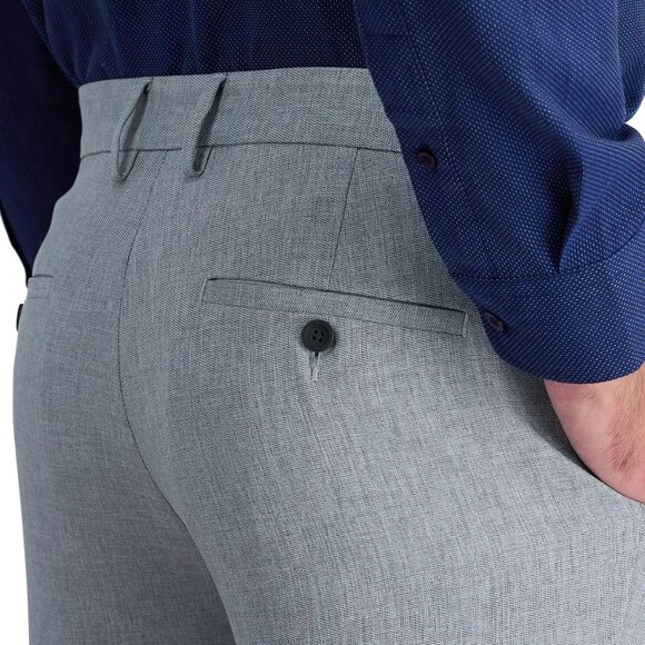 Haggar Men’s Non-Iron Straight Fit Performance Dress Pants Light Gray Size 30x32 - Picture 13 of 15